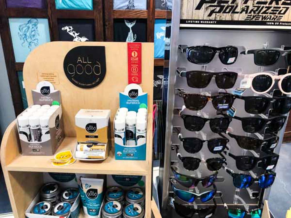 reef safe sunscreen and sunglasses