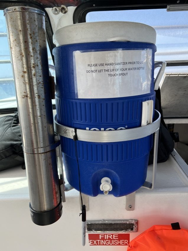 water dispenser inside boat