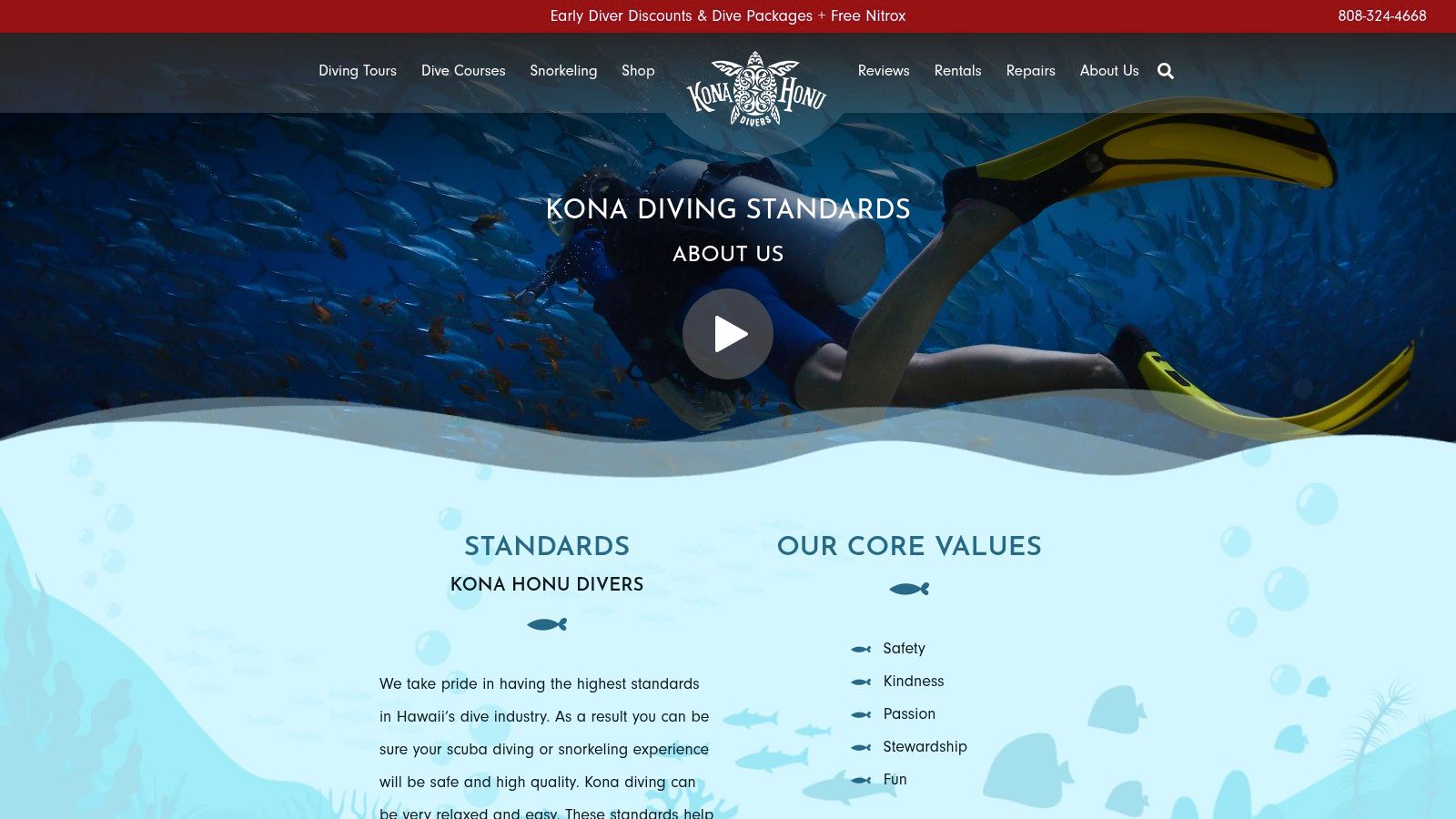 Screenshot from https://konahonudivers.com/about-us/