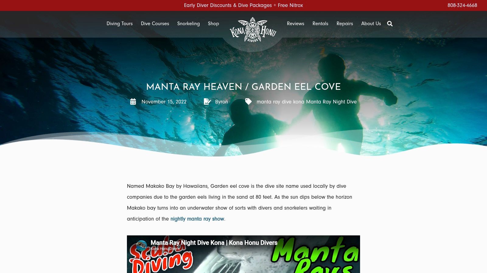 Screenshot from https://konahonudivers.com/manta-ray-heaven-garden-eel-cove/